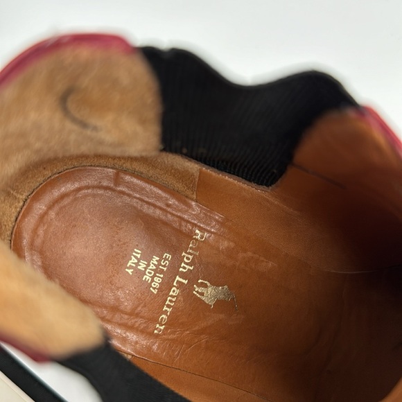 Ralph Lauren leather ankle boots 6 1/2 - Picture 5 of 6